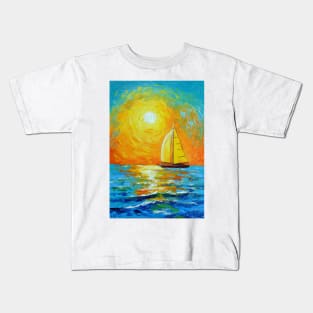 Morning sailboat Kids T-Shirt